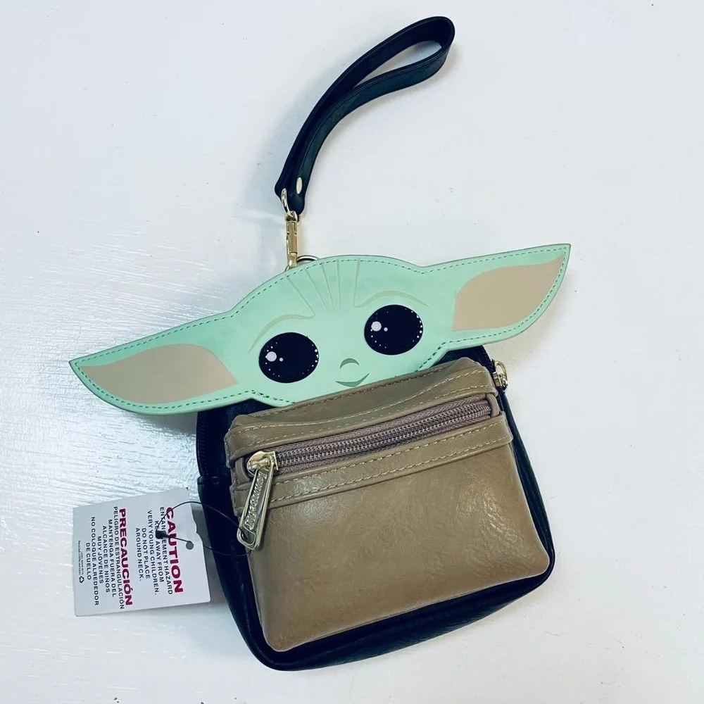 Disney Star Wars loungefly the child mandalorian baby Yoda wristlet belt bag - Picture 3 of 7